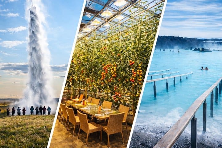 Tour privado por el Círculo Dorado y la Laguna Azul con Fridheimar Farm